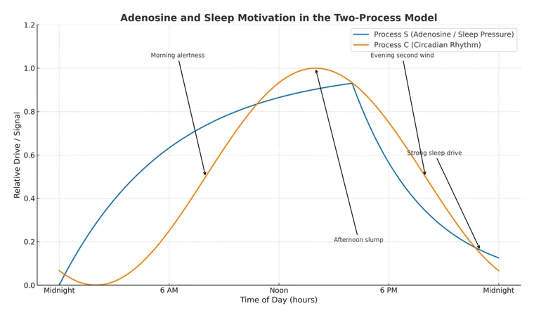 Sleep timing is set by two overlapping systems — accumulated sleep pressure and the circadian clock. A precise, repeating 4am wake-up points at the clock side of that equation, not sleep debt.